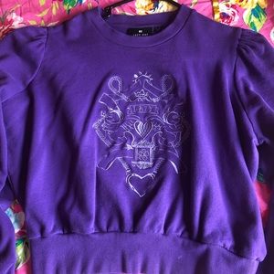 Purple cropped sweater
